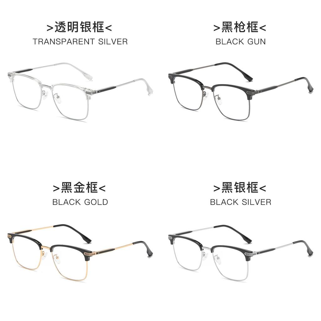 Business Retro Eyeglasses Frame For Men With Blue Light Blocking Lens And Full Rim Design
