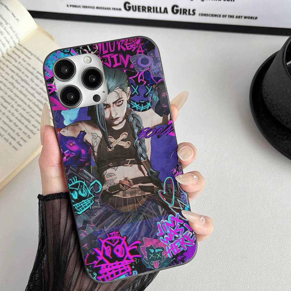 Graffiti Arcane Jinxs Phone Case Corrugated Pattern Phone Case For IPhone 17 Air 16 15 14 13 12 11 Plus Pro Max Shockprooof