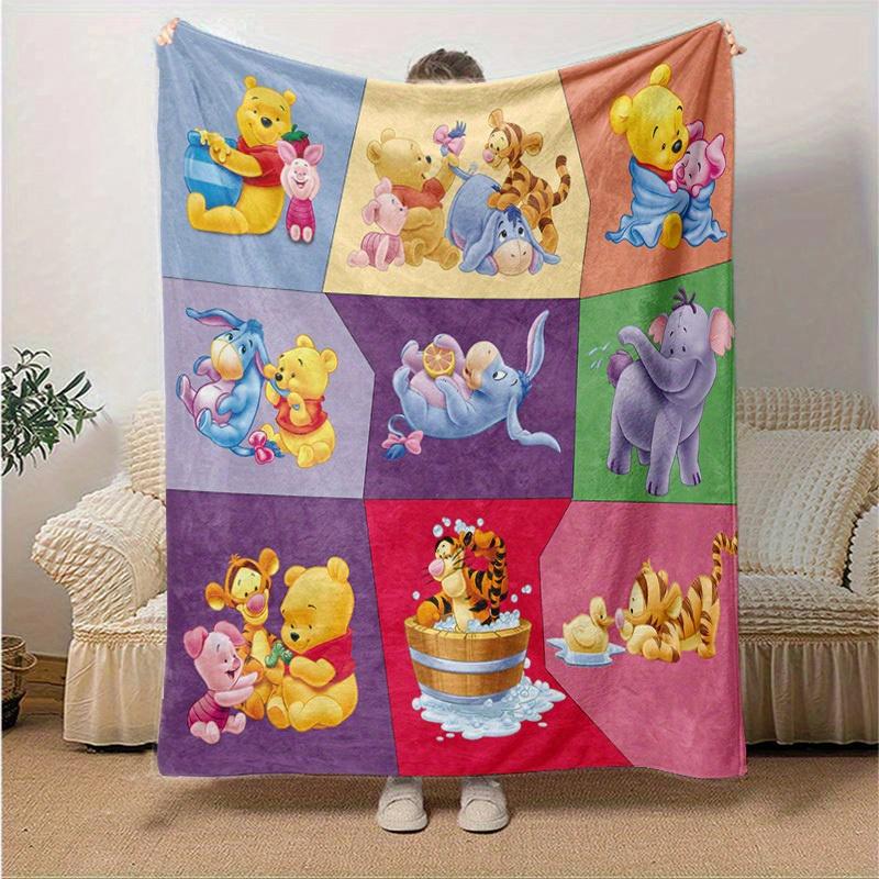 1pc. Cute Winnie The Pooh and Friends Cartoon Blanket, Soft Plush Throw for Room Decor, Perfect Gift for Friends and Family, Multi-Season Us