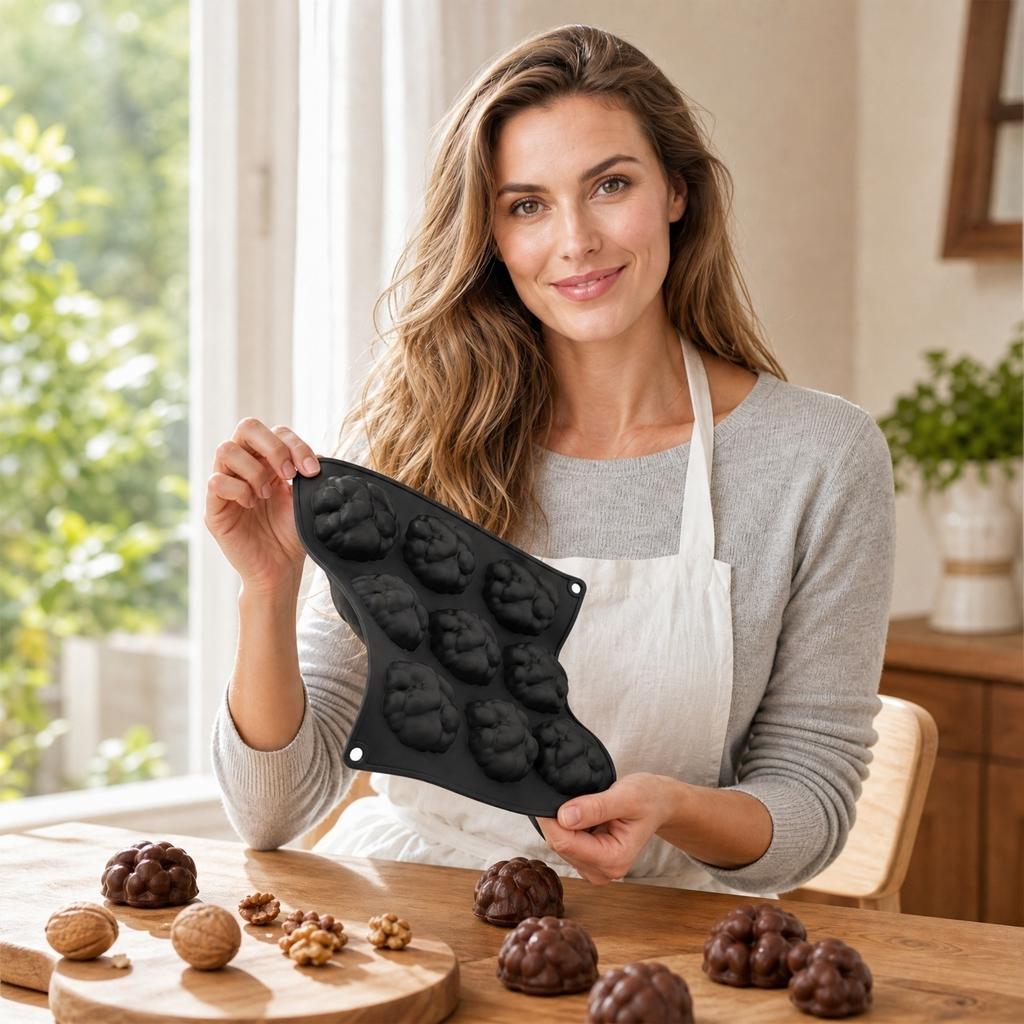 Walnut Food Grade Silicone - Single Cavity for , Baking, Resin , Soap, Candle Making, Non-Stick Easy Release