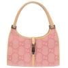 Used AUTHENTIC Vintage Jackie GG Pattern Shoulder pink/Beige GG Canvas/Leather