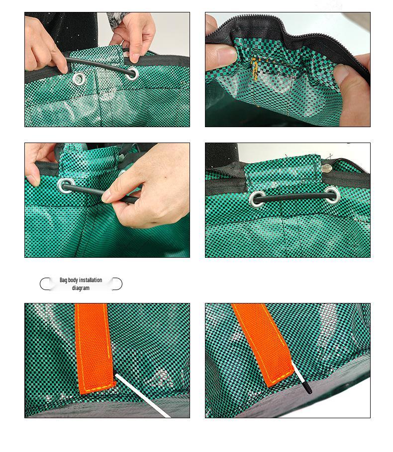 Durable Waterproof Garden Bag with Lid for Leaves, Branches, and Weeds Collection