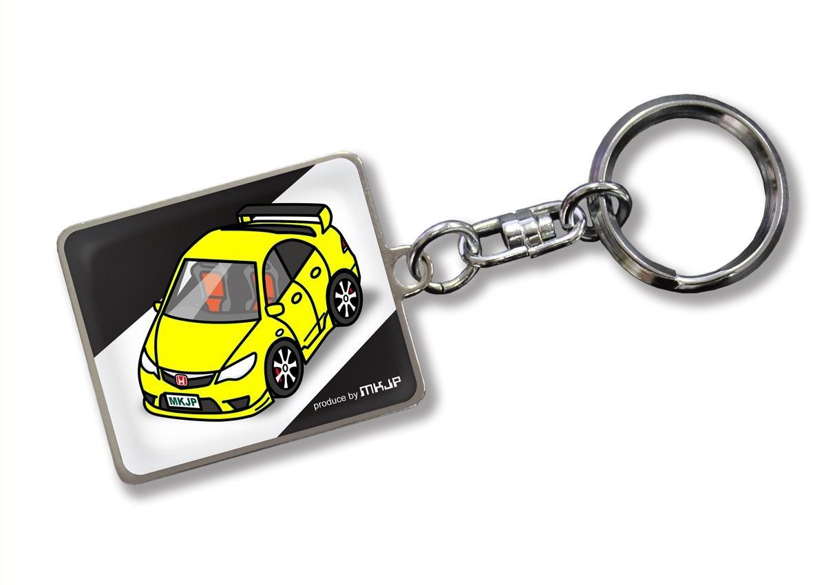 

Custom Keychain Honda Civic Type R FD2 Black Car Yellow [MKJP] Base Color