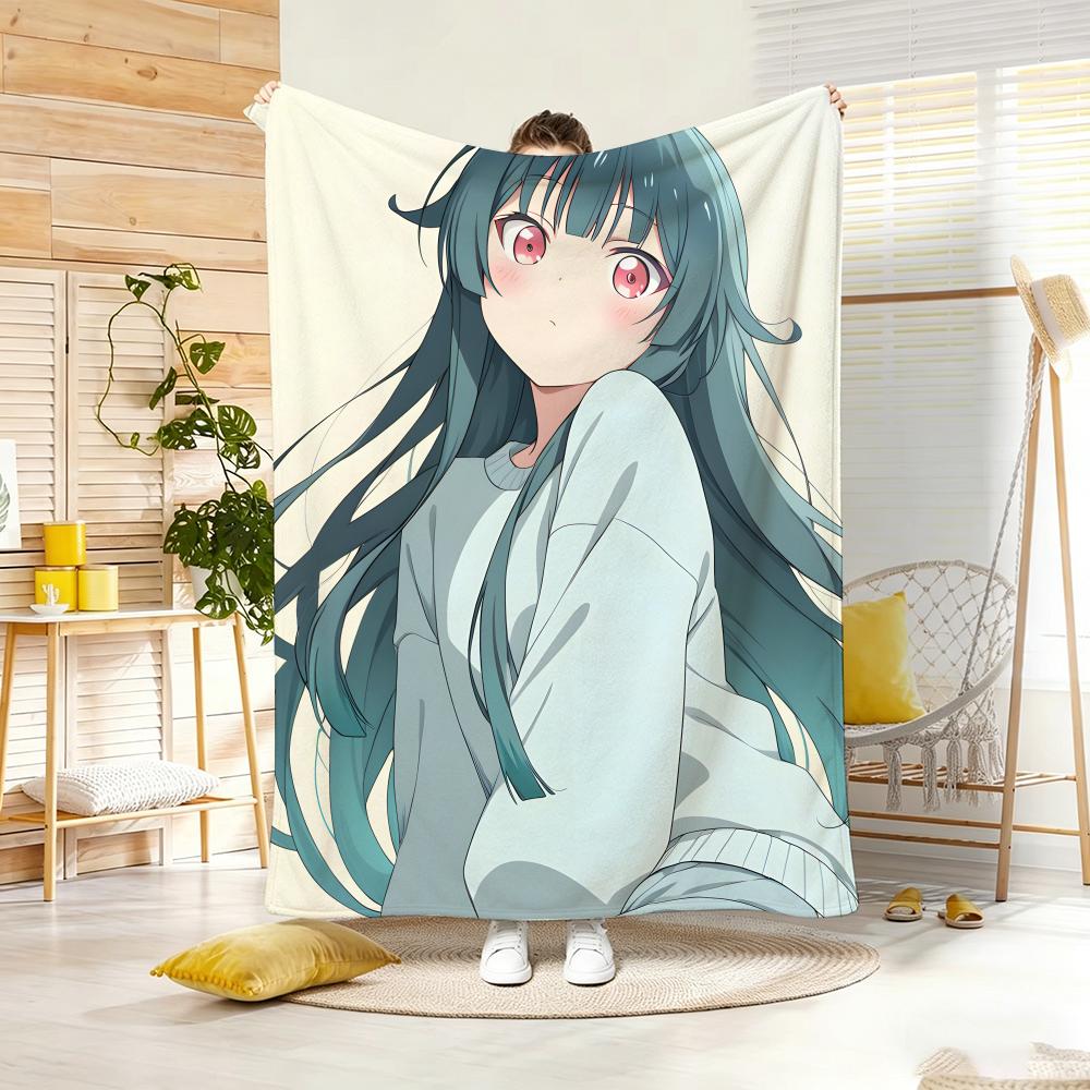 Animation GGreenHairS GirlS Throw Soft Warm Throw Blanket for Bedroom Living Room Bed Travel Camping Picnic Gift