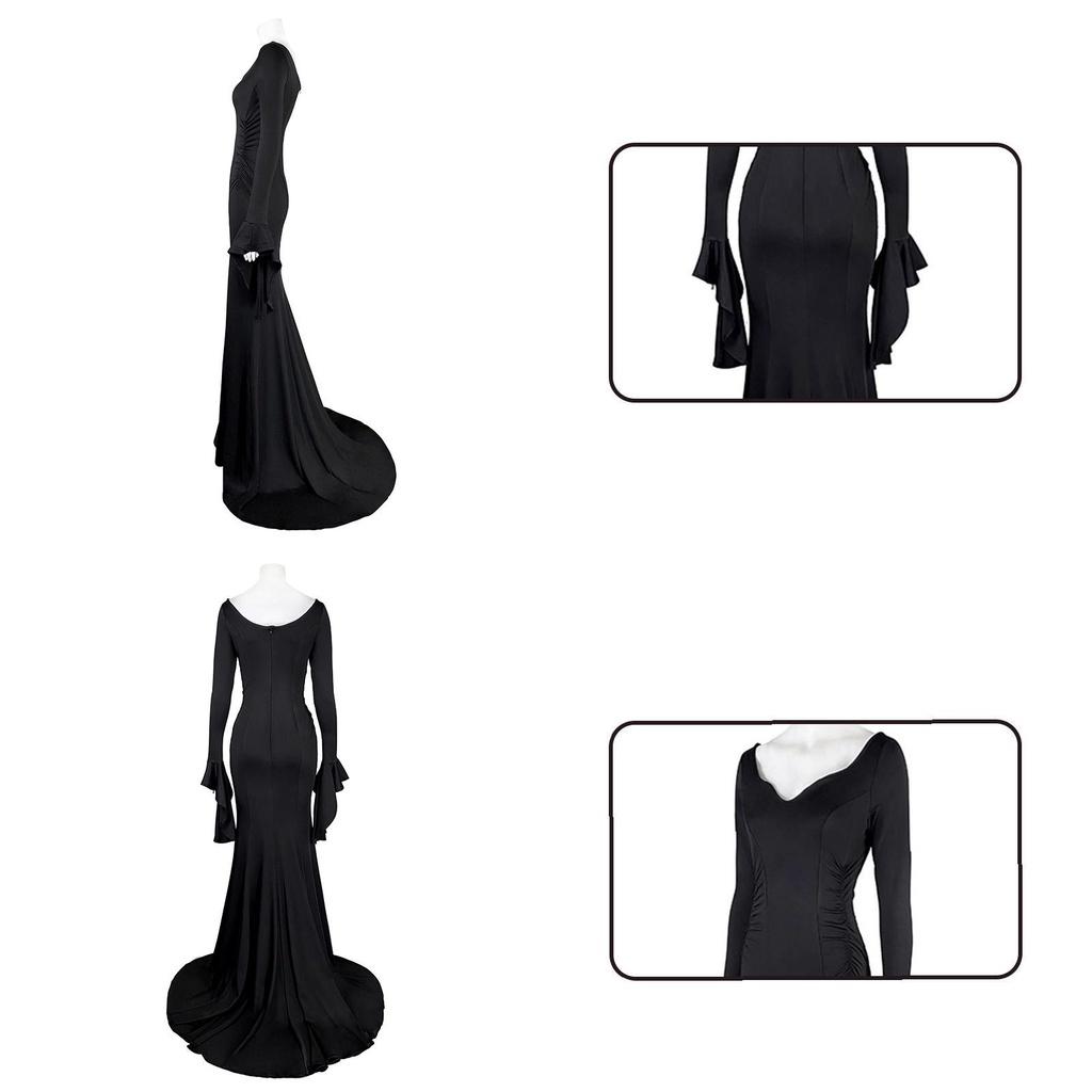 Morticia Addams Dress Sexy Gothic Cosplay Outfit From The Addams Family