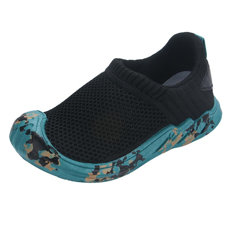

Kids Breathable Mesh Slip On Anti Collision Head Casual Outdoor Shoes 26 чёрный