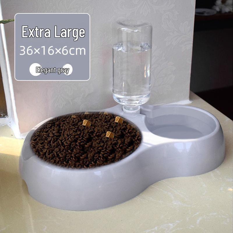 Automatic Double Bowl Pet Feeder: Dog & Cat Food and Water Bowl