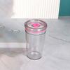 450ml Trinkbecher mit Strohhalm Transparent Auto Becher Trinkgeschirr Kaffeetasse Büro