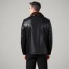 ROMON Men's Fleece-Lined PU Leather Jacket