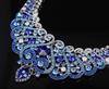 Elegant Full Diamond Clavicle Necklace & Earring Set for Evening Dress & Bridal Wear