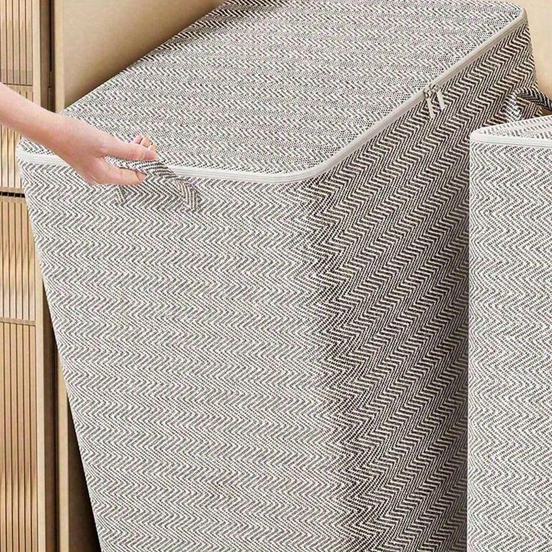 Large Foldable Clothes Storage Bag, Extra-Large Fabric Extra-Large Ace-Saving Organizer for Quilts, Clothing, Toys - Ideal for Bedroom, Home