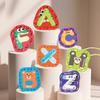 Children'S Animal Letter Card Rope Game Kindergarten Puzzle Early Education Hand-Eye Coordination Training Paper Toy