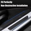 4pcs Car Door Plate Protector Stickers Rubber Durable Car Sticker Sill Scuff Cover Anti Scratch Decal Door Plate Protector