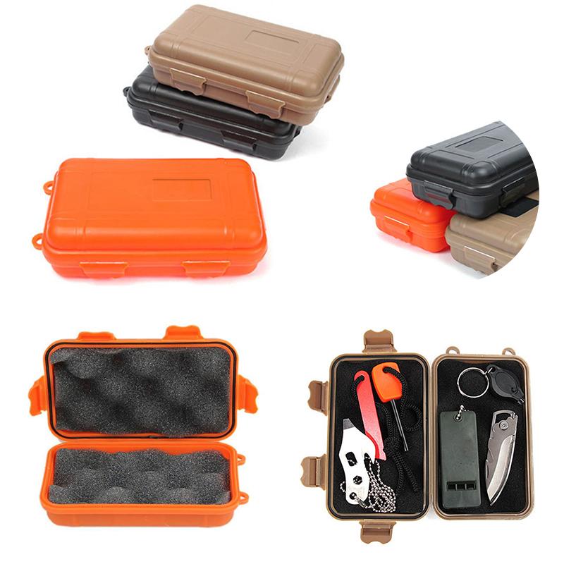 1PC Storage gaine Portable Storage Box Camping Equipment Survival Sealed Box Multifunctional EDC Toolbox Outdoor Waterproof