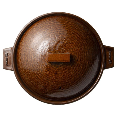 Nagatani-en Bistro Steamer Pot, Large, for 2-4 People, Approx. 27cm, Approx. 1800ml Capacity, Can be Cooked Over an Open Fire or Empty, Oven-Safe, Cer