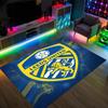 Leeds United Design Kristall Samt Teppich Gemütlich Nicht?Rutschfester Teppich mit Aufdruck für Schlafzimmer Wohnzimmer Eingang