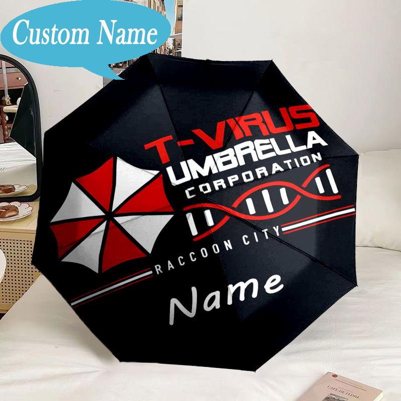 Custom Name Umbrella Resident Umbrella Corporation Umbrella 8-Frame for Travel, Camping, Casual Lightweight Portable, Essential for Family Gifts
