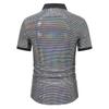 Men's Summer Shiny Patchwork Color Short Sleeve Shirt YC10