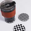 Houndstooth Flower Coaster Heat Resistance Car Water Cup Pad Car Mug Coaster  Car Interior