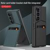 Samsung Z Fold7 Protective Case with Card Holder Stand & Leather Film