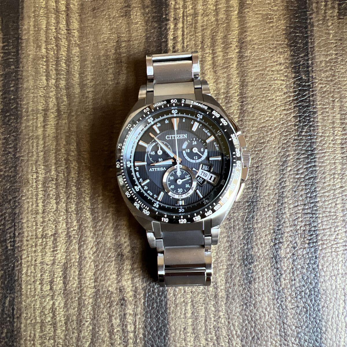 CITIZEN Citizen ATESSA Eco Drive Радио-Солнечные Часы Рабочие Часы ATD53-3081 Мужские Часы