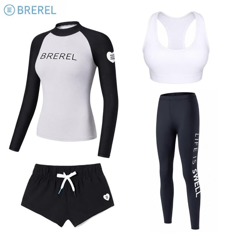 Dames Sneldrogende UV-Bescherming Rash Guard Set Lange Mouwen Top Broek Surfen Duiken Snorkelen