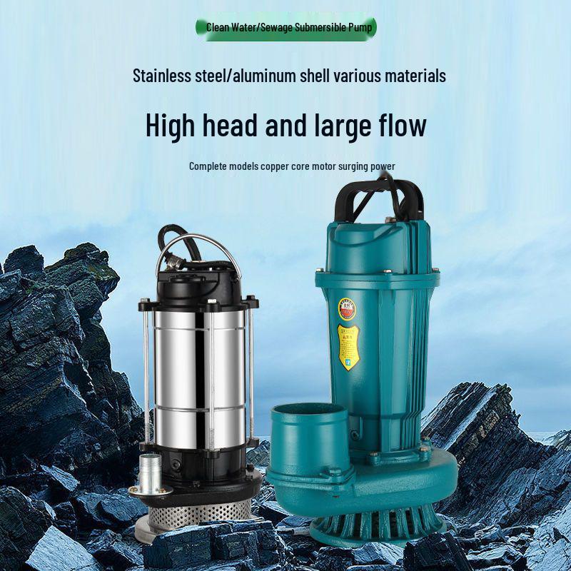 Jednofazowa zanurzalna pompa wodna z czystej miedzi 220V do nawadniania rolniczego – Wysoki podnos, Duży przepływ