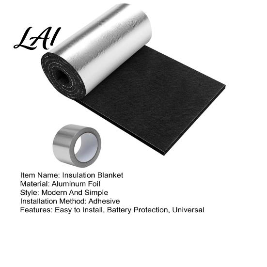 Car Battery Heat Shield Universal Insulation Kit Blanket & Aluminum Foil Tape Resistant Kit Anti-Conductive Cover for Hot Cold Weather Protection