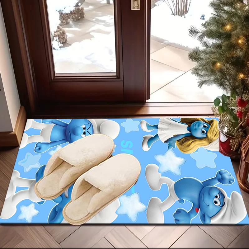 Blue Smur-f Characters Area Rug Suitable for Indoor And Outdoor,Carpets for Kitchens, Homes, Offices, Living Rooms,Home Decor,Christmas Gift