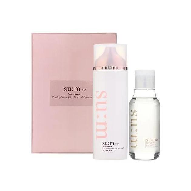 su:m37 Sun-Away Cooling Watery Sun Block AD SPF50+/PA+++ Special Set (sun Cream 100ml +cleansing Water 100ml)