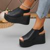 Damen Sandalen Sommer Keilsandalen Damen Plateau Hohe Absätze Schuhe Sexy Offene Sandale