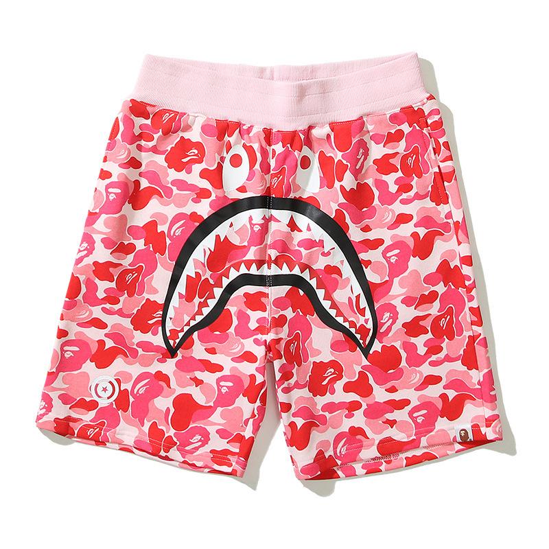 Pantaloncini Casual Bape Shark Camo da Uomo Estivi da Spiaggia Board Shorts a 5 Tasche Pantaloncini da Campo Streetwear