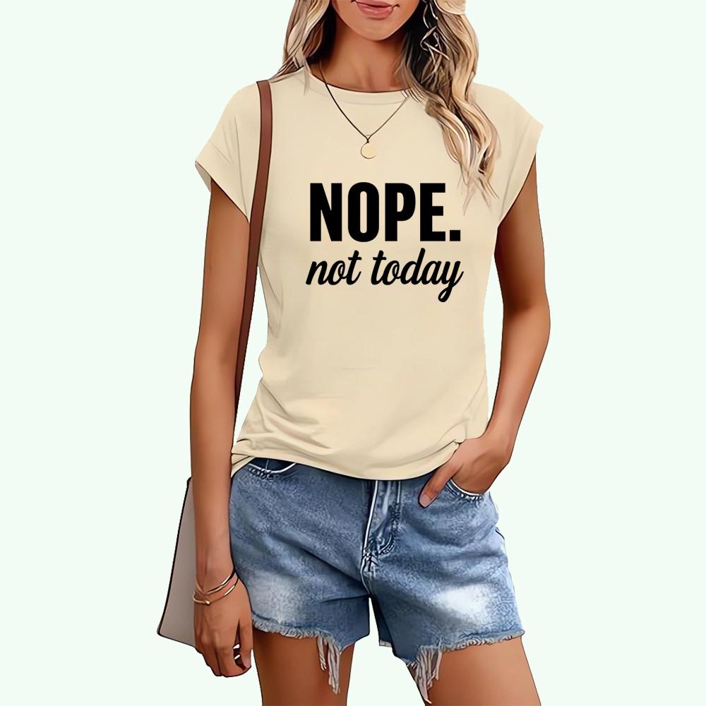 

Женская модная футболка с буквенным принтом, весенне-летняя повседневная футболка с коротким рукавом и круглым вырезом 2XL бежевый