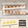 Dispenser Refrigerator Egg Storage Box Double Layers Rolling Egg Automatic Scrolling Holder Household Large Capacity Organizer