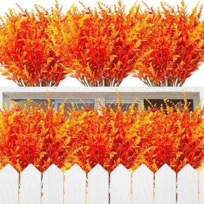 2Pcs Fall Artificial Plants Realistic Fake Plastic Plants Home Office Wedding Party