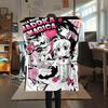 1PC Puella Magi Madoka Magica Print Flannel Blanket, High Quality All Seasons, Home Decor, Warmth and Comfort, Perfect for Christmas Gifts