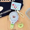1 Piece Plush Tennis Racket Doll Bag Pendant Keychain Ornaments Toys Couple'S Best Friend Hanging Decoration Gifts