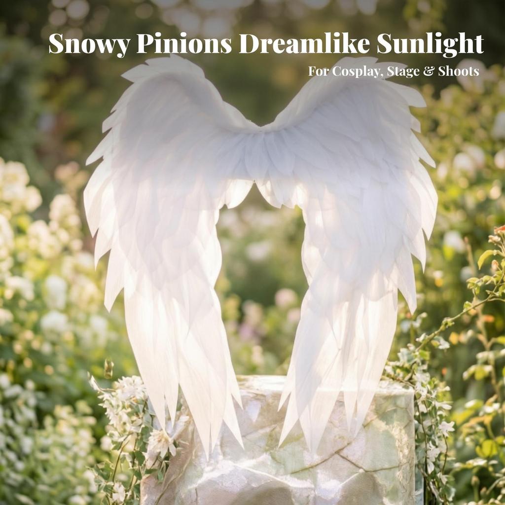 Angelic Angel Wings Layered Feathered Transparent Costume Accessory