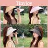 Uv Blocking Wide Brim Sun Hat For Women Polyester Fashion Sunshade Accessory
