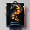 Burning Knight Chess Piece Tinplate Posters Customizable Wall Art Retro Vintage Metal Signs for Home Room Gamer Decoration Cozy