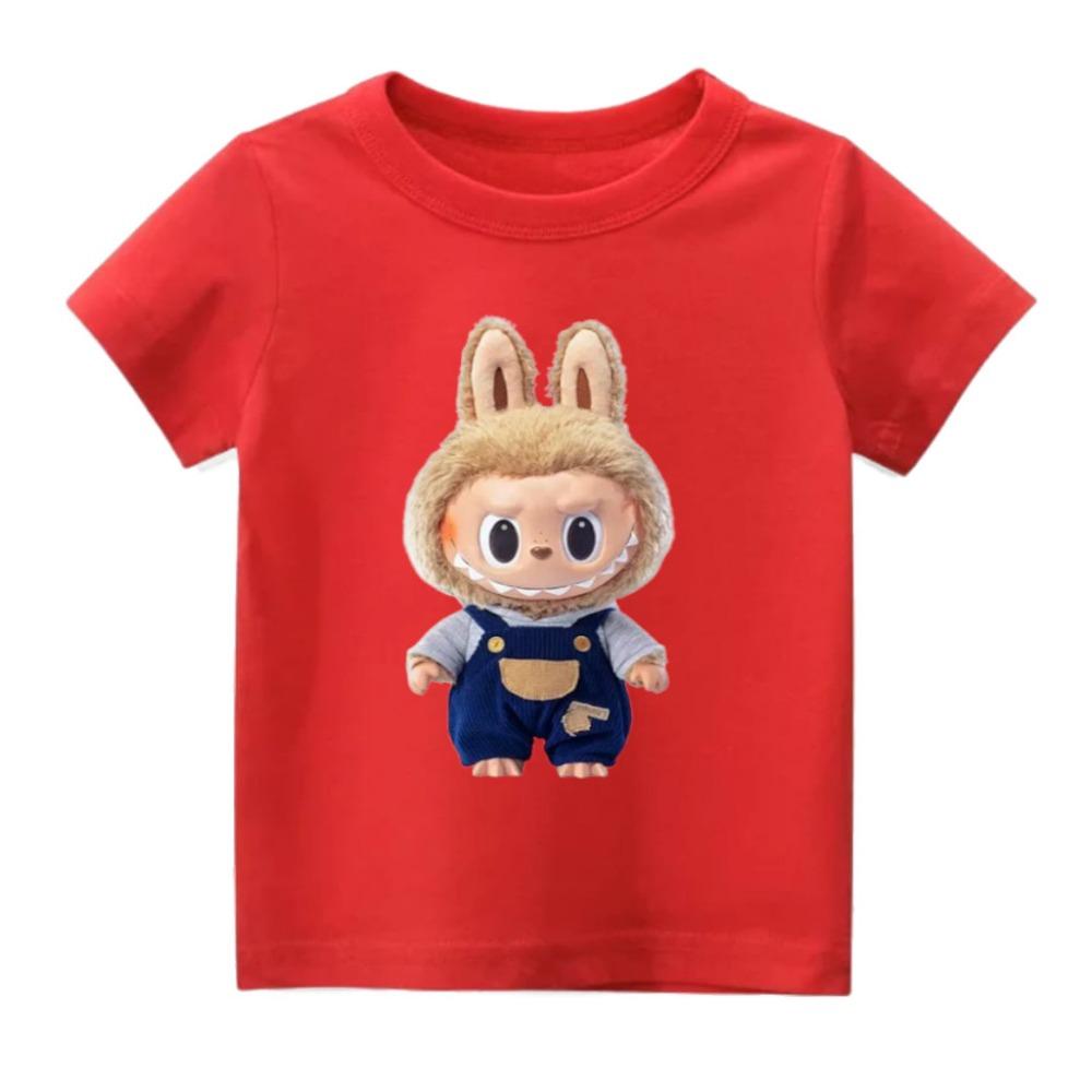 Labubu Cloth Printed Short-sleeved Casual Style T-shirt for Men and Women