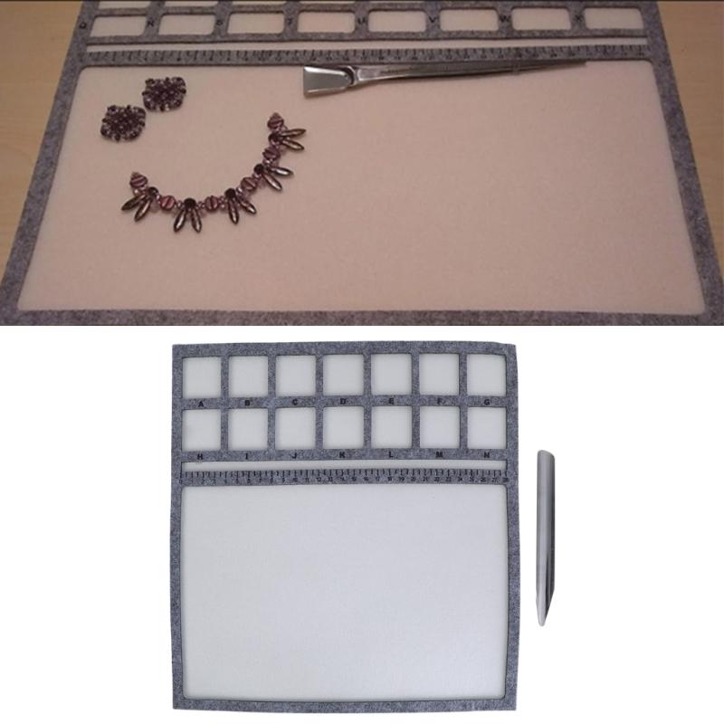Beading Supplies Flocking Bead Mats Jewelry Making Supplies Soft Flocking Bead Mats Felt Texture for Beading Enthusiasts