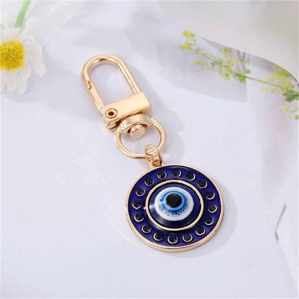 Enamel Pendant Blue Eye Keyring Lucky Turkish Lucky Eye Pendant Evil Eye Keychain Bag Charm