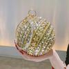 Runde Perlen-Kupplungstasche Mini-Handtasche Luxuriöse Elegante Abendtasche Ringgriff Für Damen Braut Brautjungfer Hochzeitsfeier Handtasche