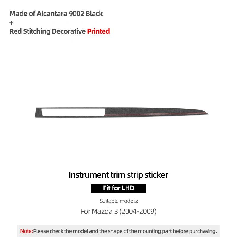 BDP1 For Mazda 3 Axela 2004-2009 Made of Alcantara Dashboard Panel Instrument Trim Stickers Car Interior Decor Tuning Accessories