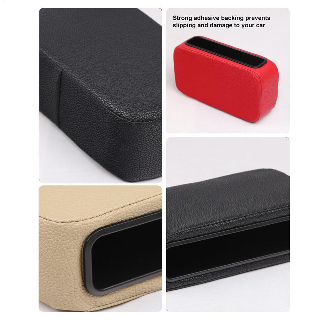 Car Door Side Storage Box Car Interior Door Side Leg Support Knee Pad Vehicle Interior Organizer Tray Adhesive for Wallet Keys