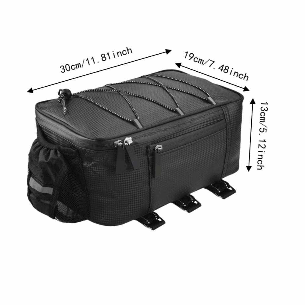 31*20*15cm Bicycle Rear Bag PU Bike Rack Bag Durable Bike Cargo Bag Outdoor Travel