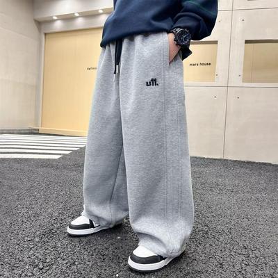 Boys' Stylish Straight-Leg Sport Sweatpants for Spring and Autumn 2025 – Early Autumn Loose and Lightweight
