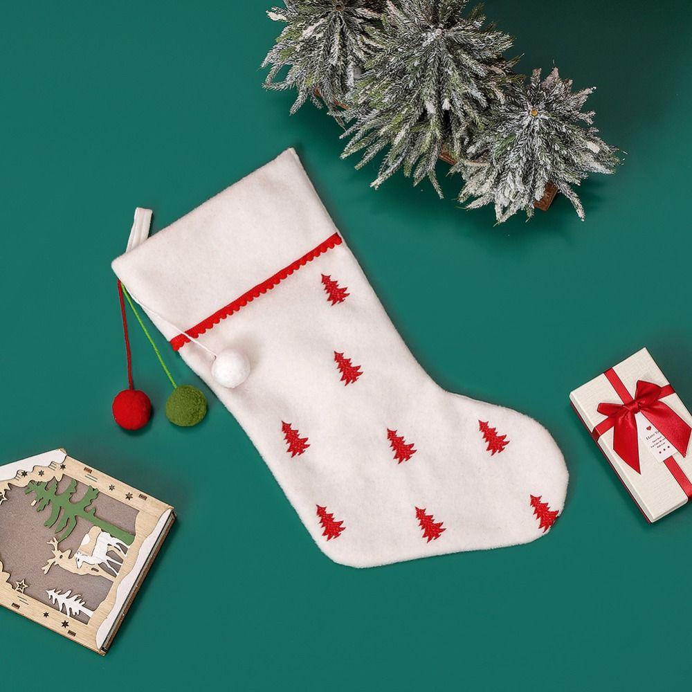 Hanging Christmas Stocking Xmas Tree Ornaments Gift Bag Christmas Gift Sock  Christmas Decor
