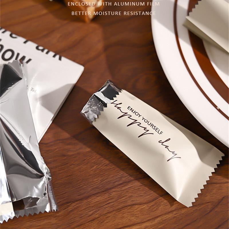 100Pcs Disposable Thickened Aluminum Film Toffee Packaging Baked DIY Handmade Coffee Candy Nougat Machine Sealing Bags